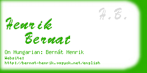 henrik bernat business card